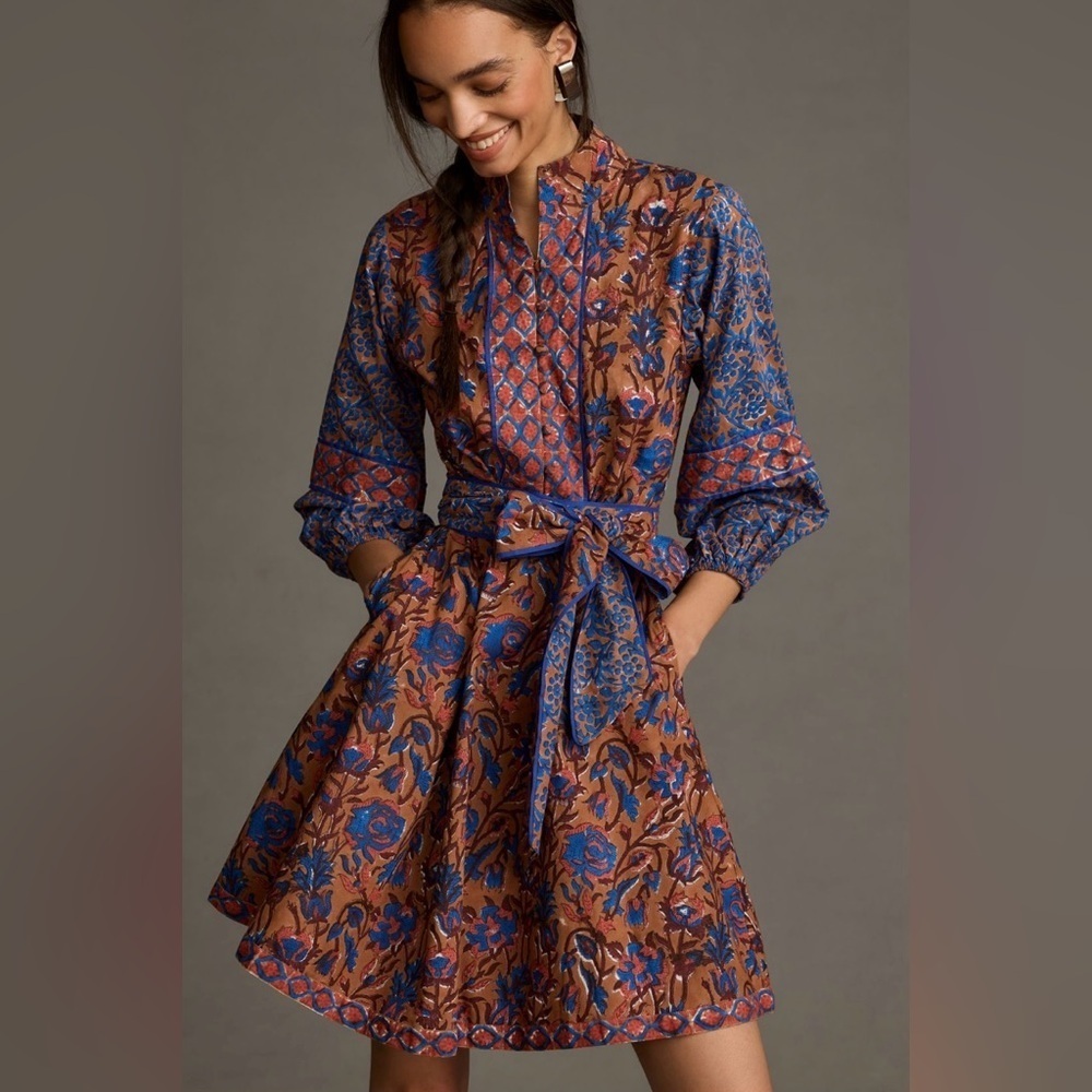 Anthropologie x Sue Sartor Flounce Shorty Dress Size XLarge NWT